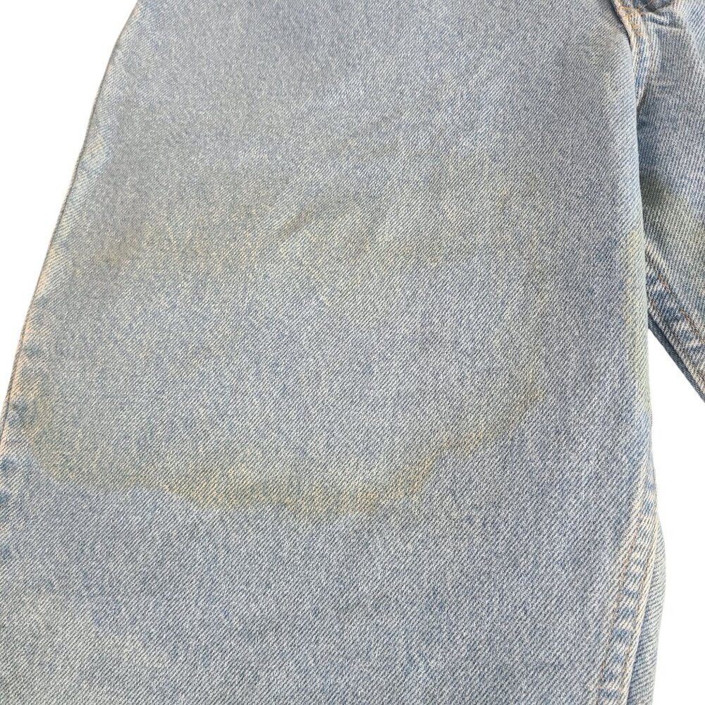 Carhartt Men's Light Wash Straight Leg Denim Jeans Size 32x32 Stained - Picture 6 of 9